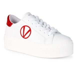 NWOB VALENTINO Sela leather white platform sneakers, Size 10
